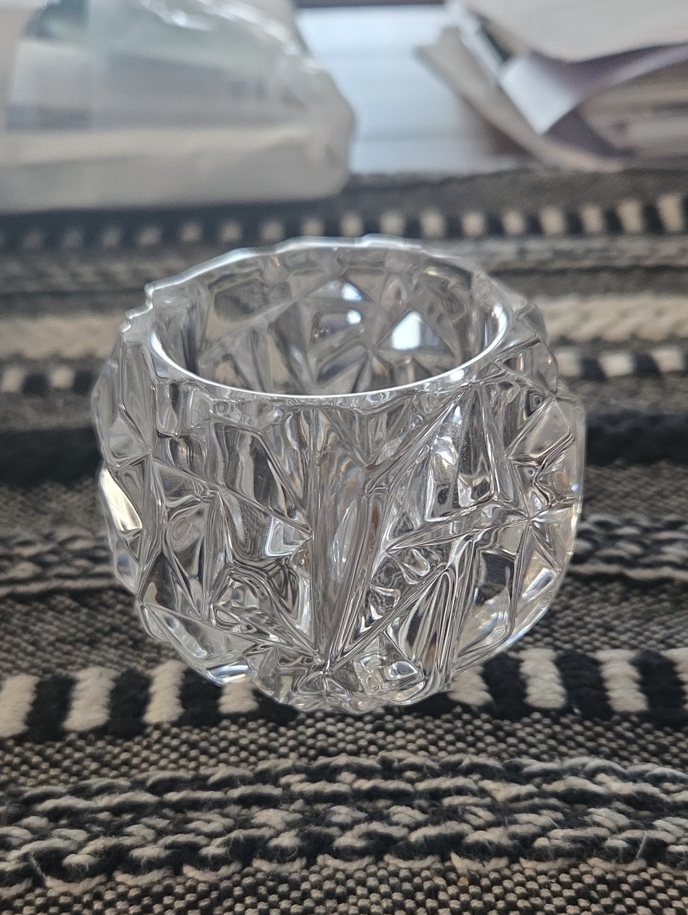 Tiffany & Co. Clear Textured Crystal Votive